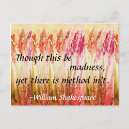 William Shakespeare Zitat Postkarte