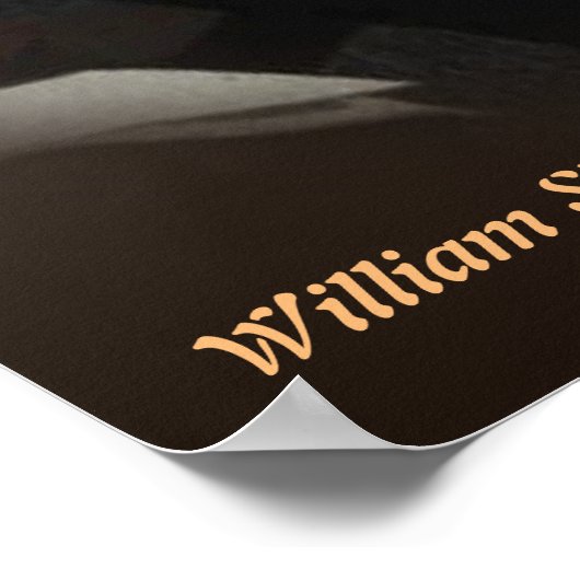 William Shakespeare Zitat über Feiglinge und Tod Poster (Ecke)