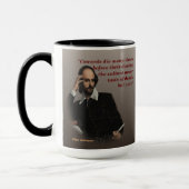 William Shakespeare Zitat über Feiglinge und Tod Tasse (Links)