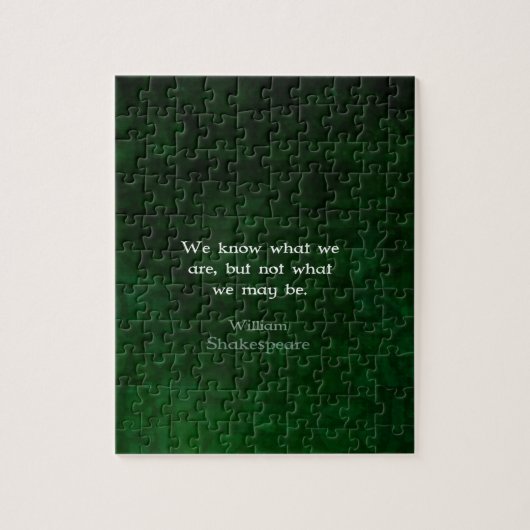 William Shakespeare Zitat über Möglichkeiten Puzzle (Vertikal)