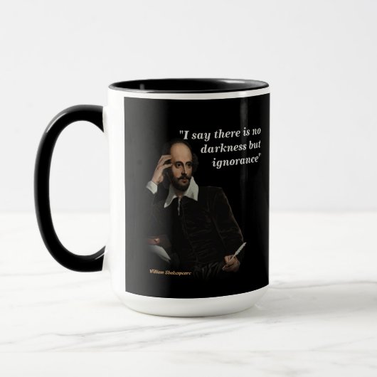 William Shakespeare Zitat zur Ignoranz Tasse (Links)