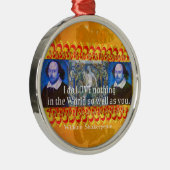 William Shakespeare Zitat zur romantischen LIEBE Ornament Aus Metall (Rechts)