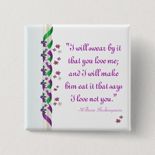 William Shakespeare zitiert viel Ado über nichts  Button