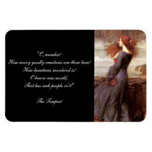 William Shakespeares das Sturm-Zitat Magnet