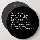 William Shakespeares "Hamlet"-Knopf Button (Vorne & Hinten)