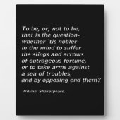 William Shakespeares "Hamlet" Plaque Fotoplatte (Vorderseite)