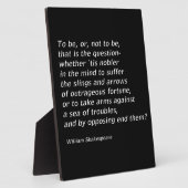 William Shakespeares "Hamlet" Plaque Fotoplatte (Seite)