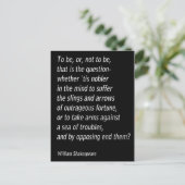 William Shakespeares "Hamlet" Postkarte (Stehend Vorderseite)