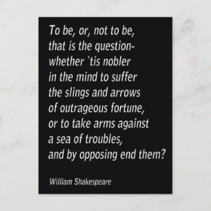 William Shakespeares "Hamlet" Postkarte