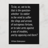 William Shakespeares "Hamlet" Postkarte (Vorderseite)