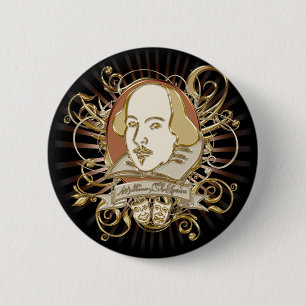 William- ShakespeareWappen (Gold) Button