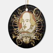 William- ShakespeareWappen (Gold) Keramik Ornament (Links)