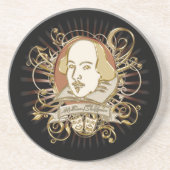 William- ShakespeareWappen (Gold) Untersetzer (Vorne)