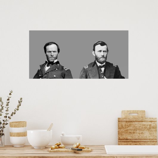 William Sherman und US Grant Poster (Küche)