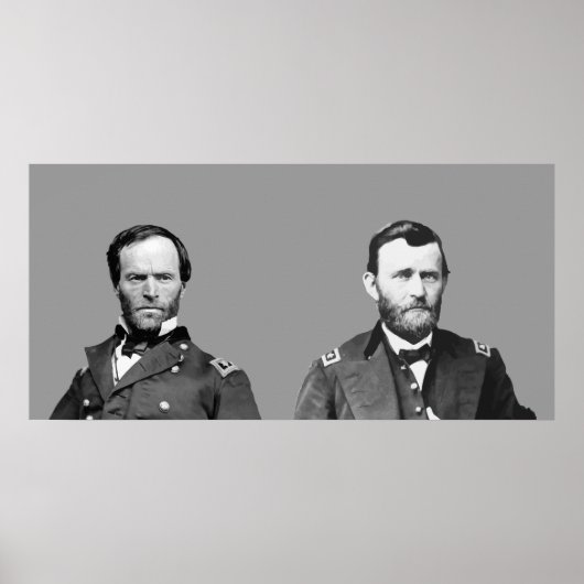 William Sherman und US Grant Poster (Vorne)