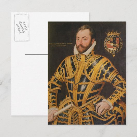 William Somerset 3rd Earl of Worcester Postkarte (Vorne/Hinten)