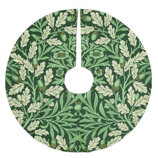 William spiegelt Eicheln und Eichenblätter Frühlin Polyester Weihnachtsbaumdecke (Vorderseite)