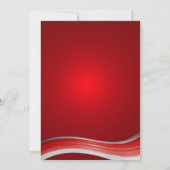 William Steel Wave Red Bar Mitzvah Einladung (Rückseite)