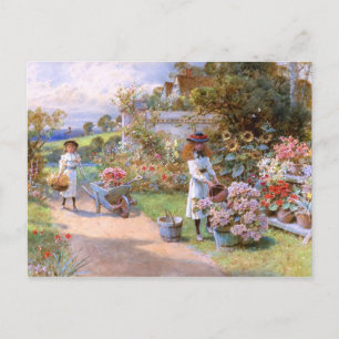 William Stephen Coleman: Der Blumengarten Postkarte