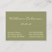 William Stephen Coleman: Die Tochter des Töpfers Visitenkarte (Rückseite)