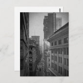 William Street North von Exchange Place New York Postkarte (Vorne/Hinten)