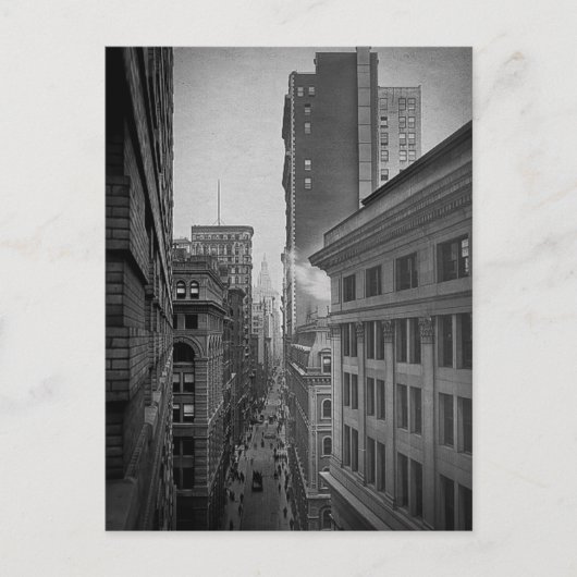 William Street North von Exchange Place New York Postkarte (Vorderseite)