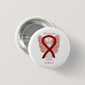 William Syndrom Angel Awareness Ribbon Buttone Button (Vorne & Hinten)