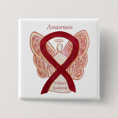 William Syndrom Angel Awareness Ribbon Buttone Button (Vorderseite)