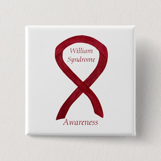 William Syndrome Custom Awareness Ribbon Buttone Button (Vorderseite)