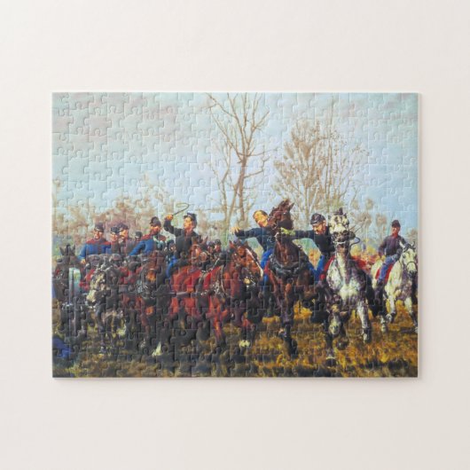 William T Trego 1887 zivil War Battle Scene Puzzle (Horizontal)