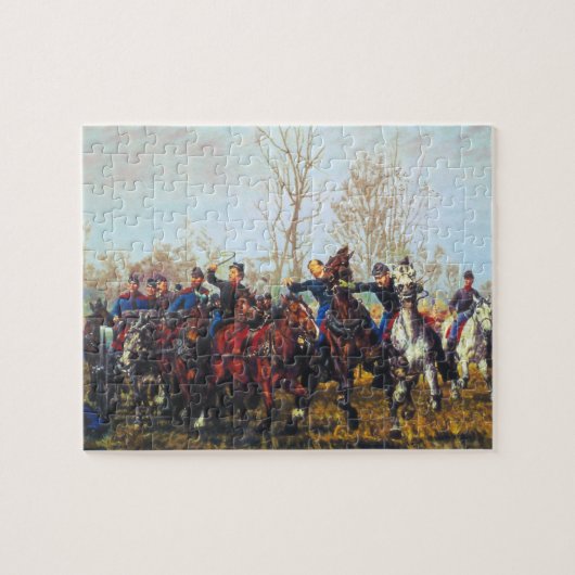 William T Trego 1887 zivil War Battle Scene Puzzle (Horizontal)