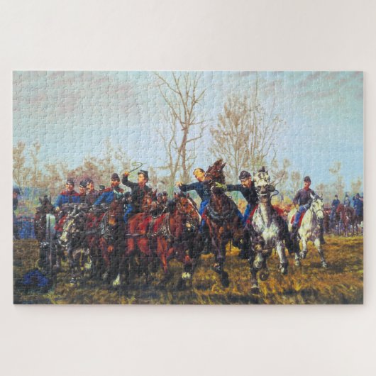 William T Trego 1887 zivil War Battle Scene Puzzle (Horizontal)