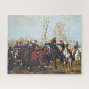 William T Trego 1887 zivil War Battle Scene Puzzle