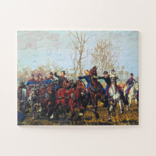 William T Trego 1887 zivil War Battle Scene Puzzle
