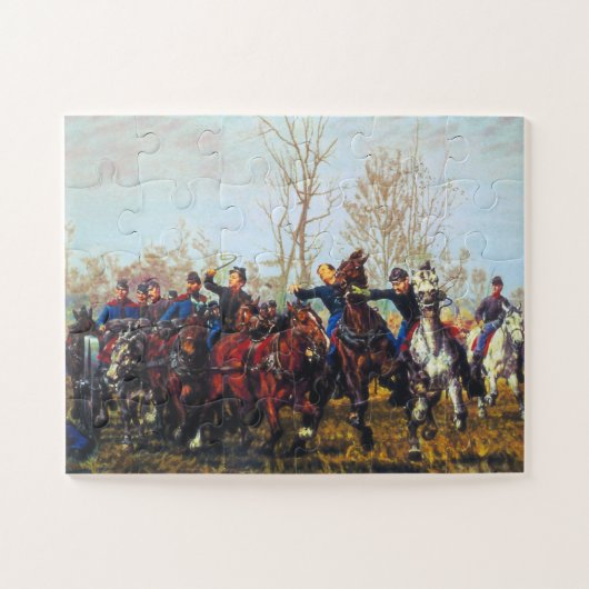 William T Trego 1887 zivil War Battle Scene Puzzle (Horizontal)