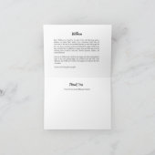 William TCHS Vielen Dank Karte (Innenseite)