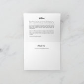 William TCHS Vielen Dank Karte (Innenseite)