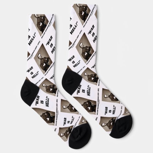 William Tecumseh Sherman War Is Hell Quote Socken (Rechts)