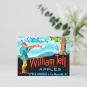 William Tell Apples Postkarte (Stehend Vorderseite)