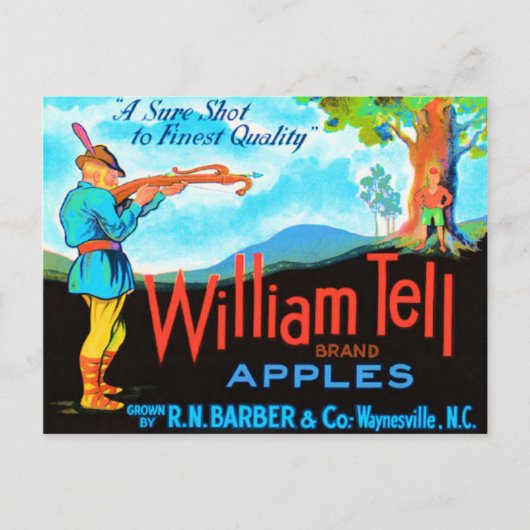 William Tell Apples Postkarte (Vorderseite)
