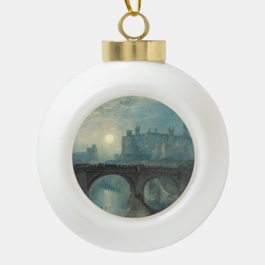 William Turner Alnwick Castle Keramik Kugel-Ornament (Vorderseite)