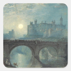 William Turner Alnwick Castle Quadratischer Aufkleber