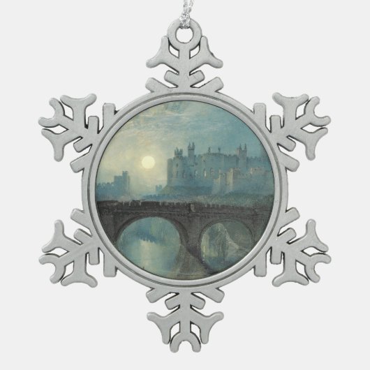 William Turner Alnwick Castle Schneeflocken Zinn-Ornament (Vorderseite)