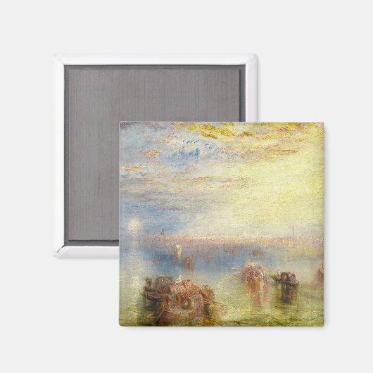 William Turner - Annäherung an Venedig Magnet (Vorderseite/Rückseite)