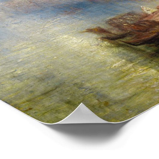 William Turner - Annäherung an Venedig Poster (Ecke)