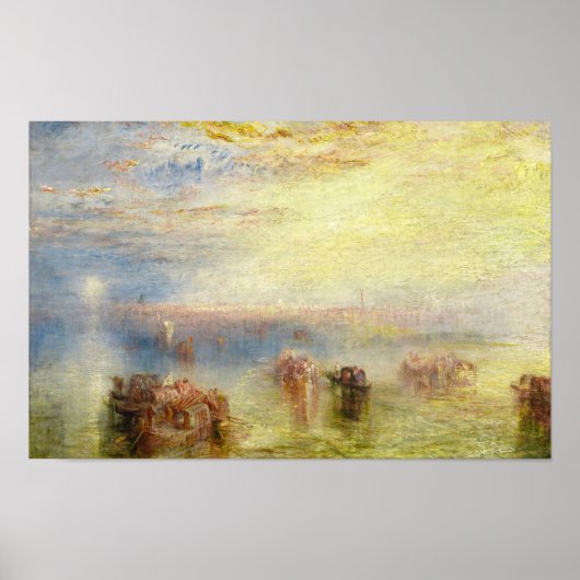William Turner - Annäherung an Venedig Poster (Vorne)