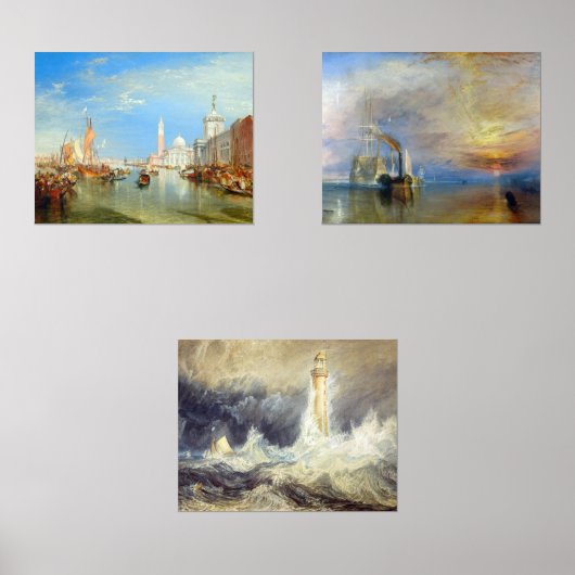 William Turner - Auswahl der Meisterwerke Bilderwand Sets (Vorderseite)