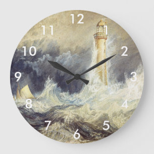 William Turner - Bell Rock Leuchtturm Große Wanduhr