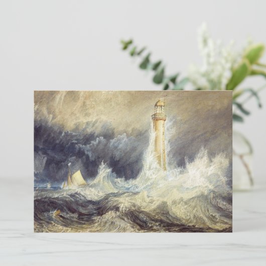William Turner - Bell Rock Lighthouse Einladung (Stehend Vorderseite)