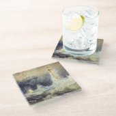 William Turner - Bell Rock Lighthouse Glasuntersetzer (Schrägansicht)